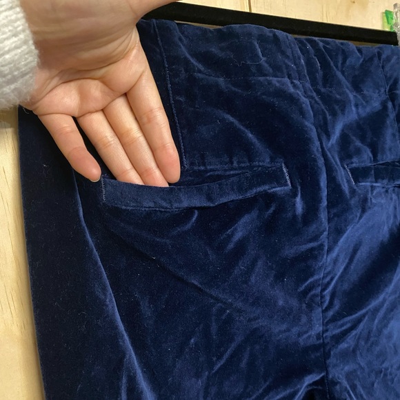 Free People Oxanna Jewel Royal Blue Velvet Flared Pants Size 29 - Picture 11 of 14